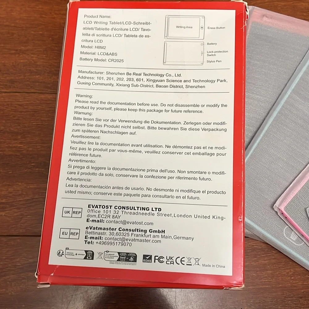 LCD Writing Tablet set of 2 (blue & red )